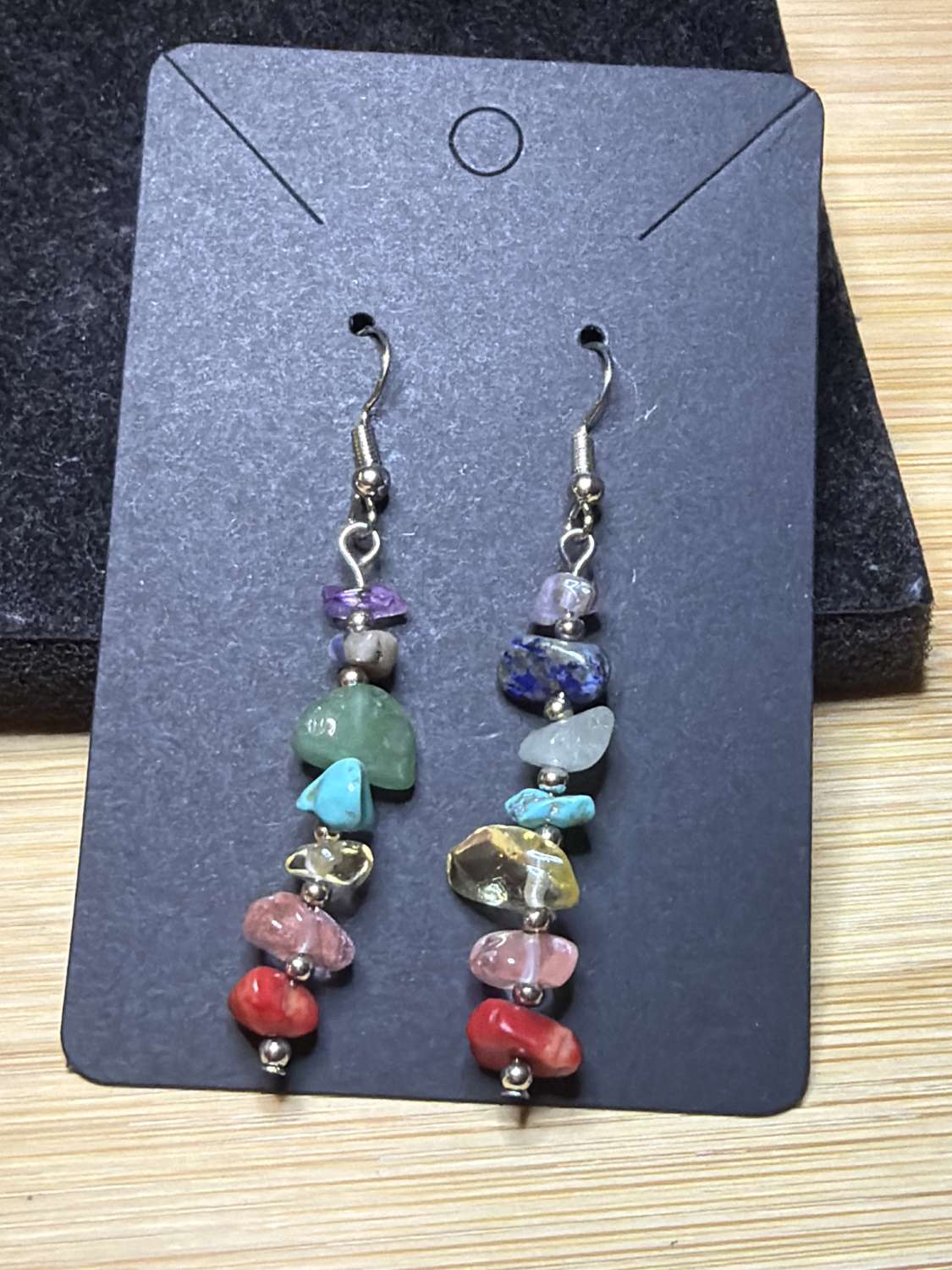 Multi coloured crystal earrings Multi coloured crystal earrings