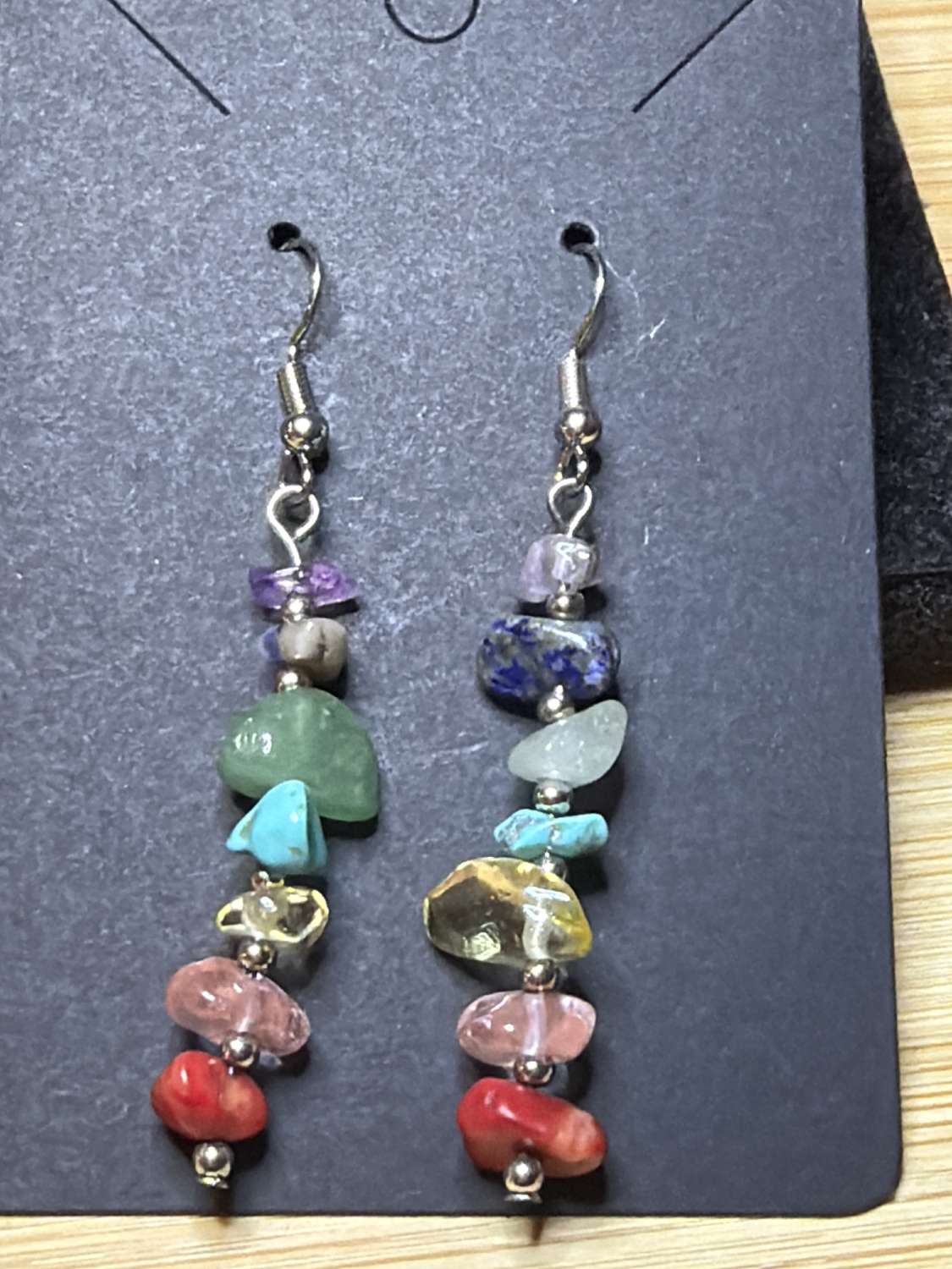 Multi coloured crystal earrings Multi coloured crystal earrings