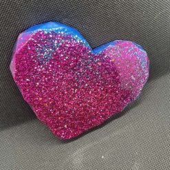 Resin sparkly pink and blue decoration