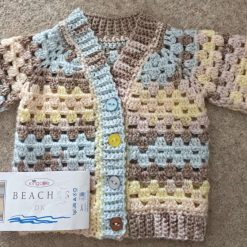 Crocheted V neck Baby Cardigan