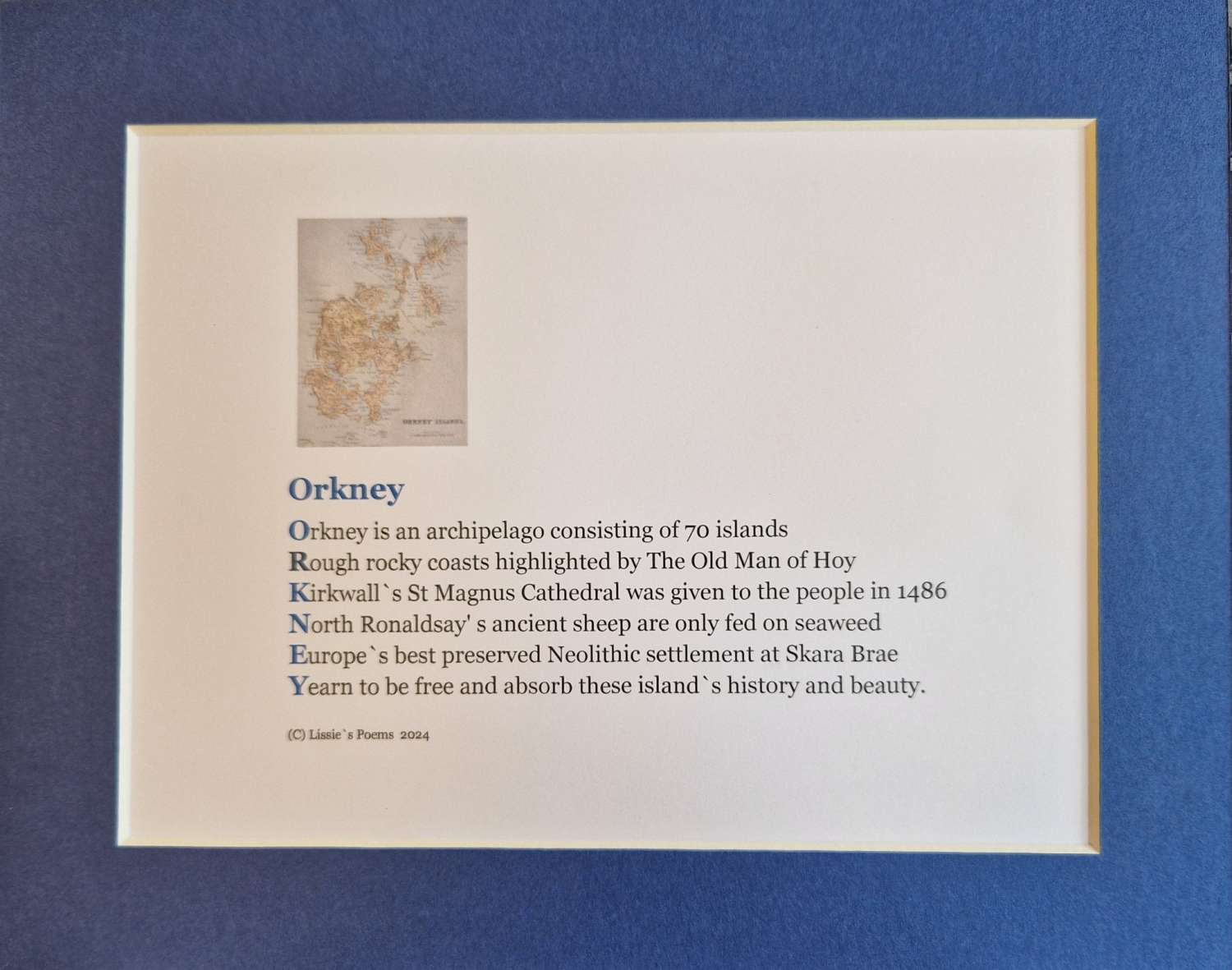 orkney Blue Place name Poems 7