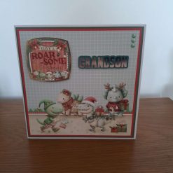 Grandson Dinosaur Christmas Card
