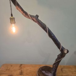 Handmade rustic wooden freestanding lamp 1 Handmade rustic wooden freestanding lamp 1