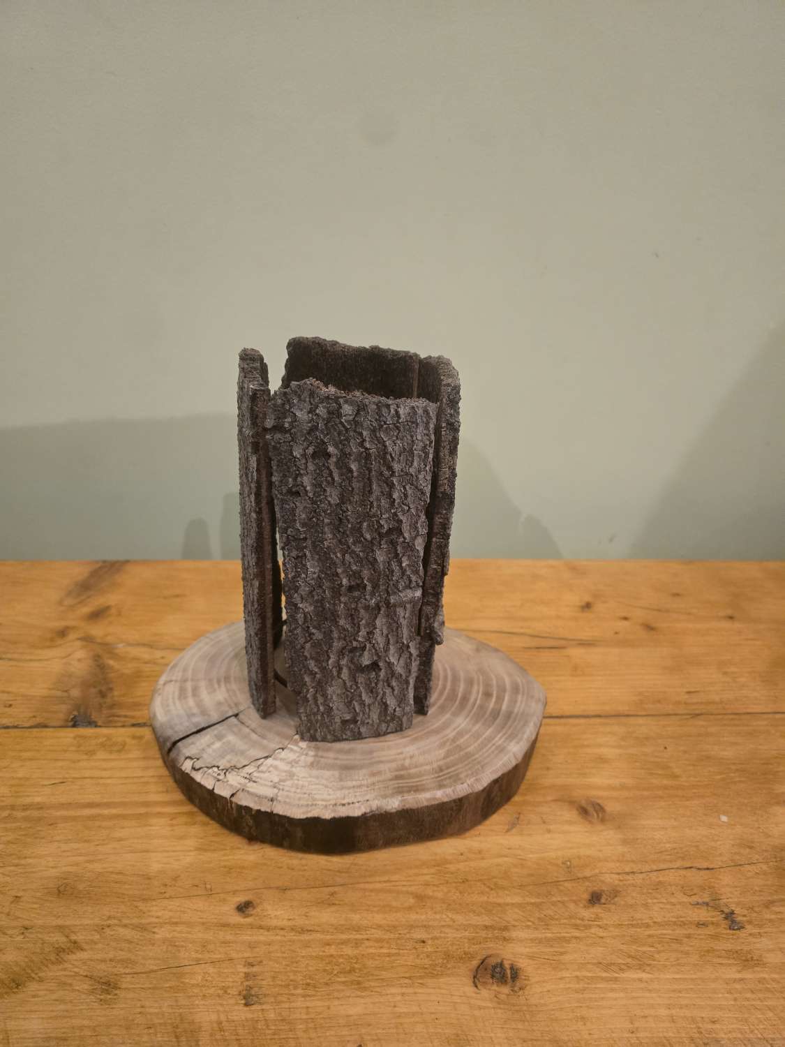 Rustic handcrafted Tree Bark Table/Bedside Lamp Rustic handcrafted Tree Bark Table/Bedside Lamp