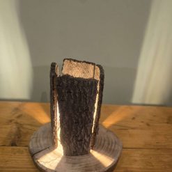 Rustic handcrafted Tree Bark Table/Bedside Lamp 4 Rustic handcrafted Tree Bark Table/Bedside Lamp 4