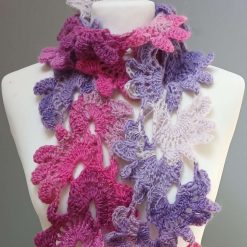 Crochet Angora-Style Flower Scarf