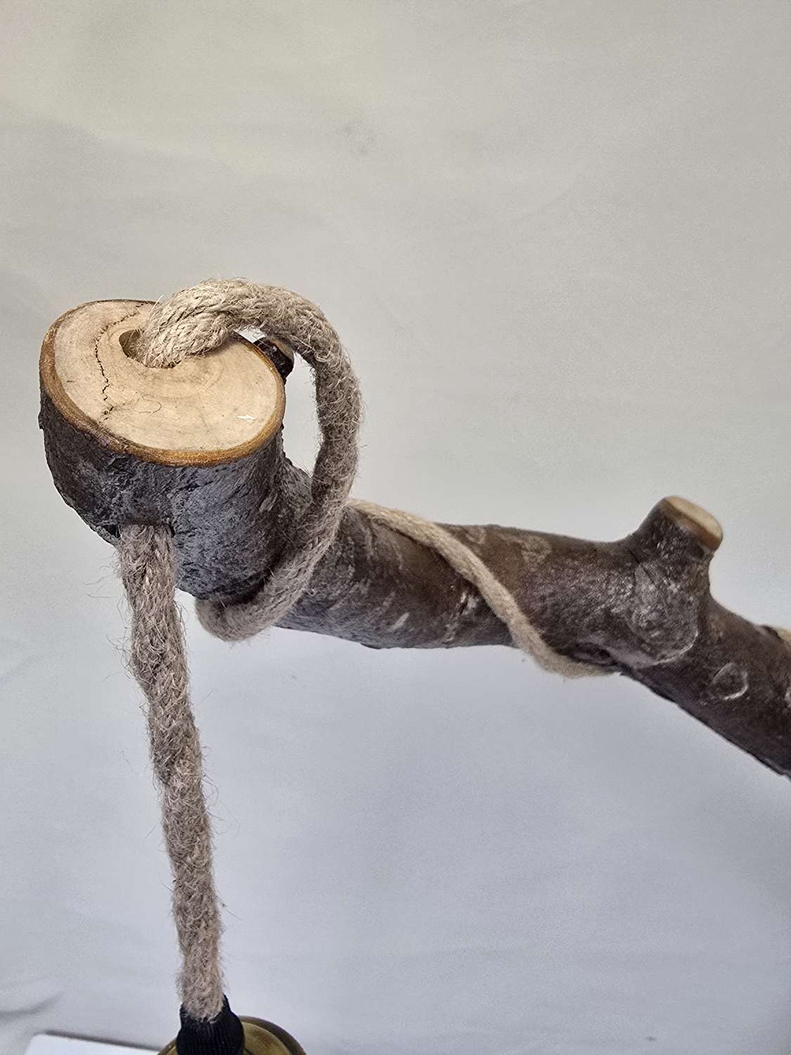 Handmade rustic wooden freestanding lamp Handmade rustic wooden freestanding lamp