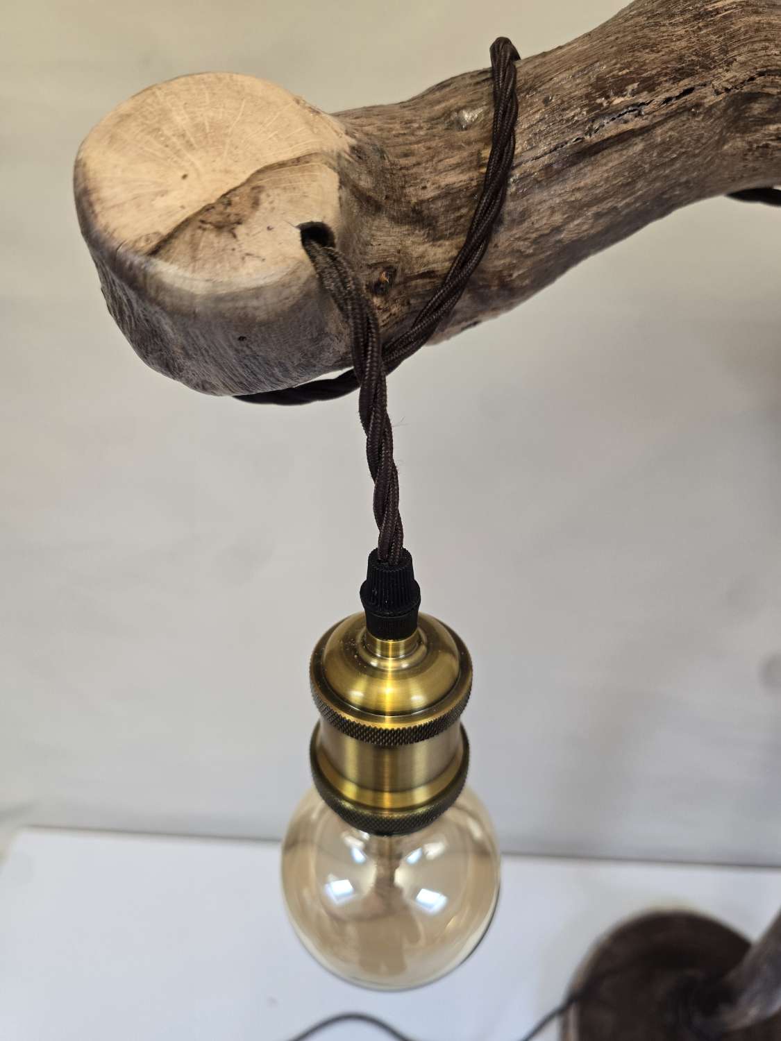 Rustic handcrafted wooden freestanding or table lamp Rustic handcrafted wooden freestanding or table lamp