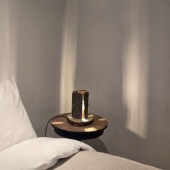 Rustic handcrafted Tree Bark Table/Bedside Lamp