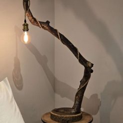 Handmade rustic wooden freestanding lamp 13 Handmade rustic wooden freestanding lamp 13