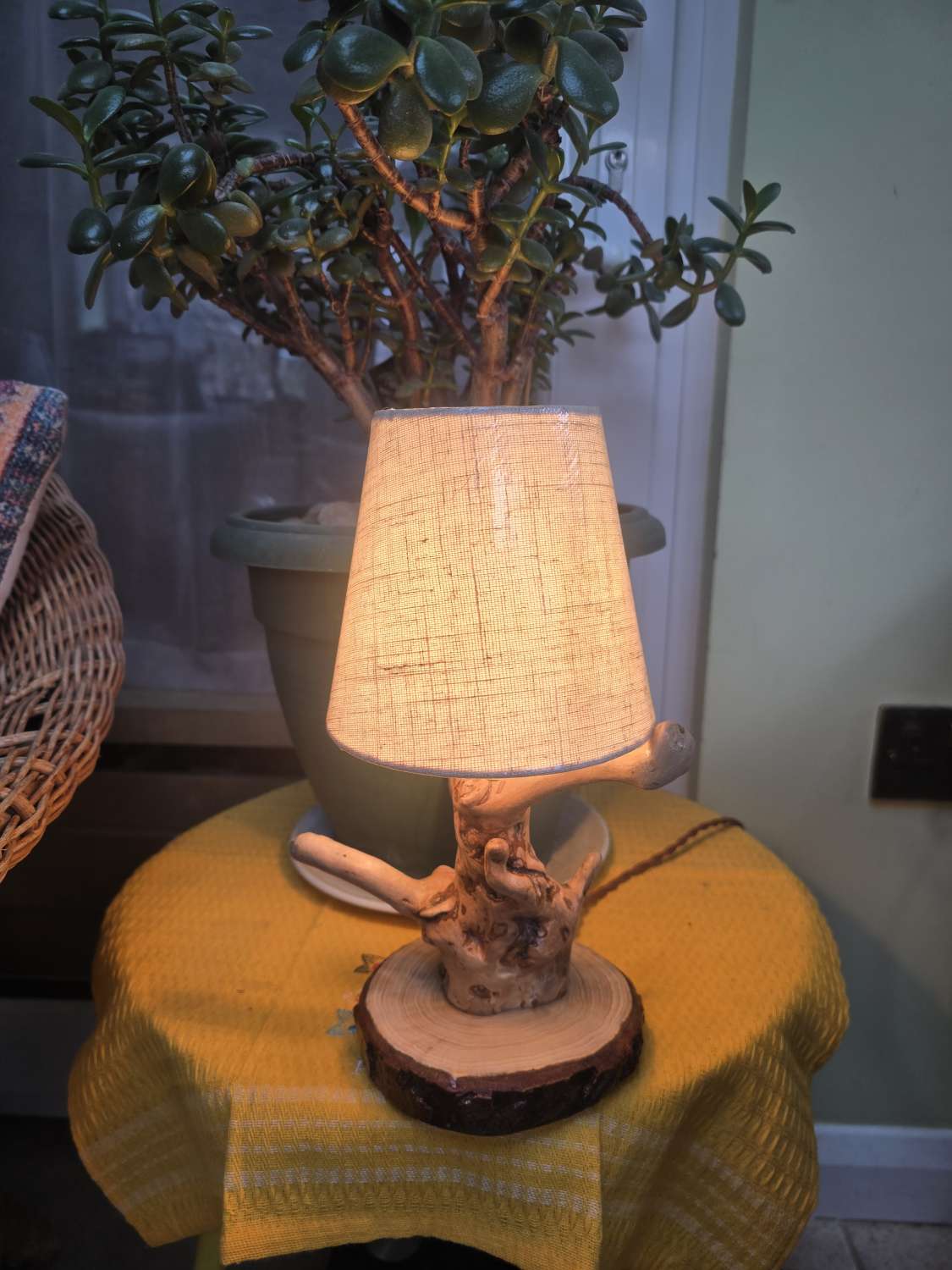 Rustic Handmade Wooden bedside / Table lamp Rustic Handmade Wooden bedside / Table lamp