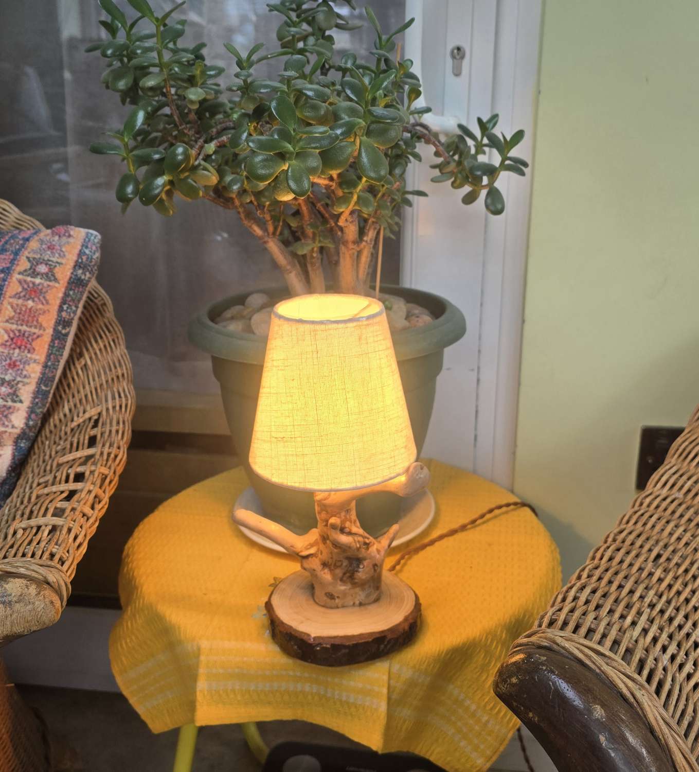 Rustic Handmade Wooden bedside / Table lamp Rustic Handmade Wooden bedside / Table lamp