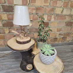 Rustic Handmade Wooden bedside / Table lamp 4 Rustic Handmade Wooden bedside / Table lamp 4