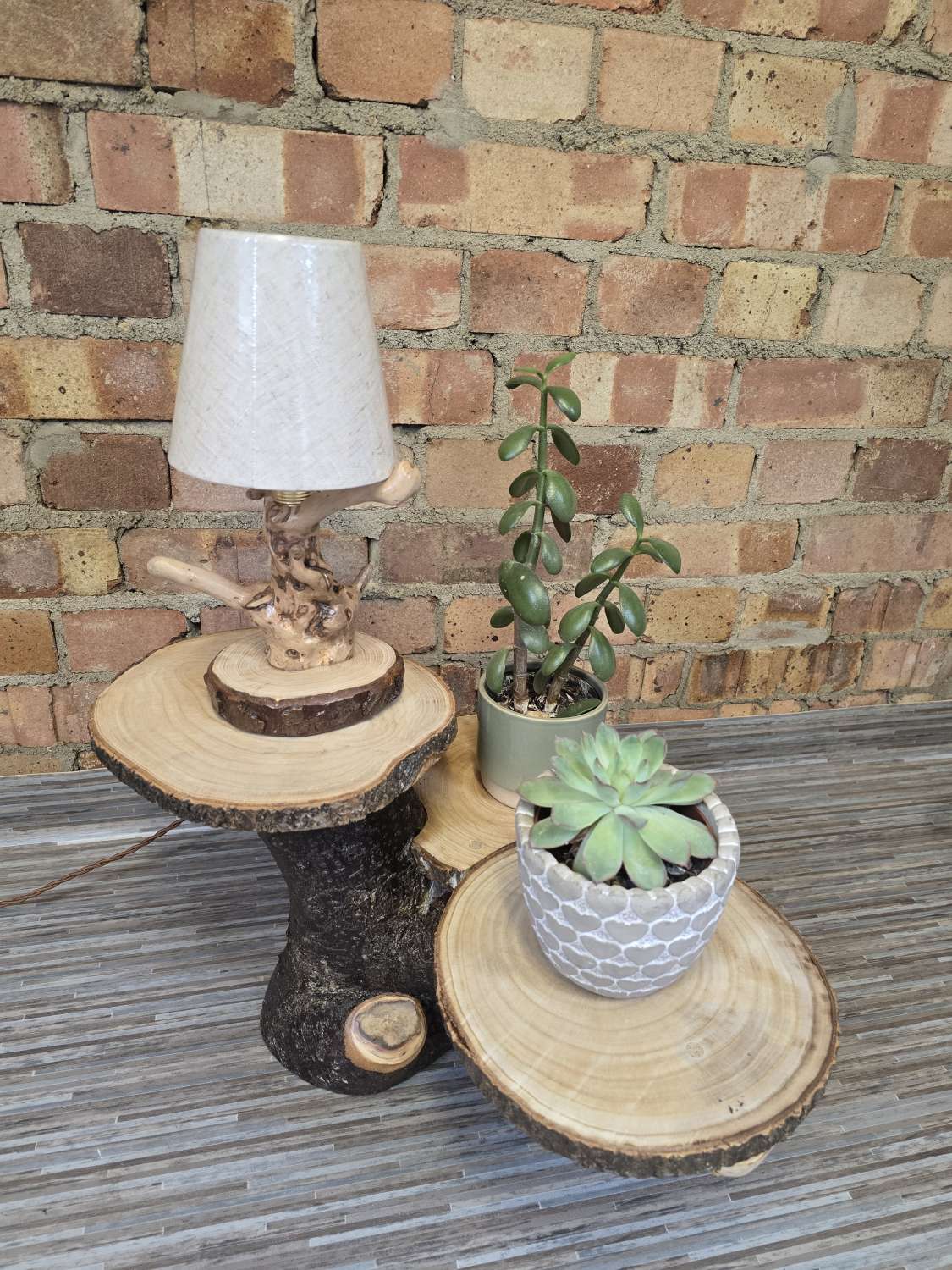 Rustic Handmade Wooden bedside / Table lamp Rustic Handmade Wooden bedside / Table lamp