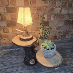 Rustic Handmade Wooden bedside / Table lamp 5 Rustic Handmade Wooden bedside / Table lamp 5