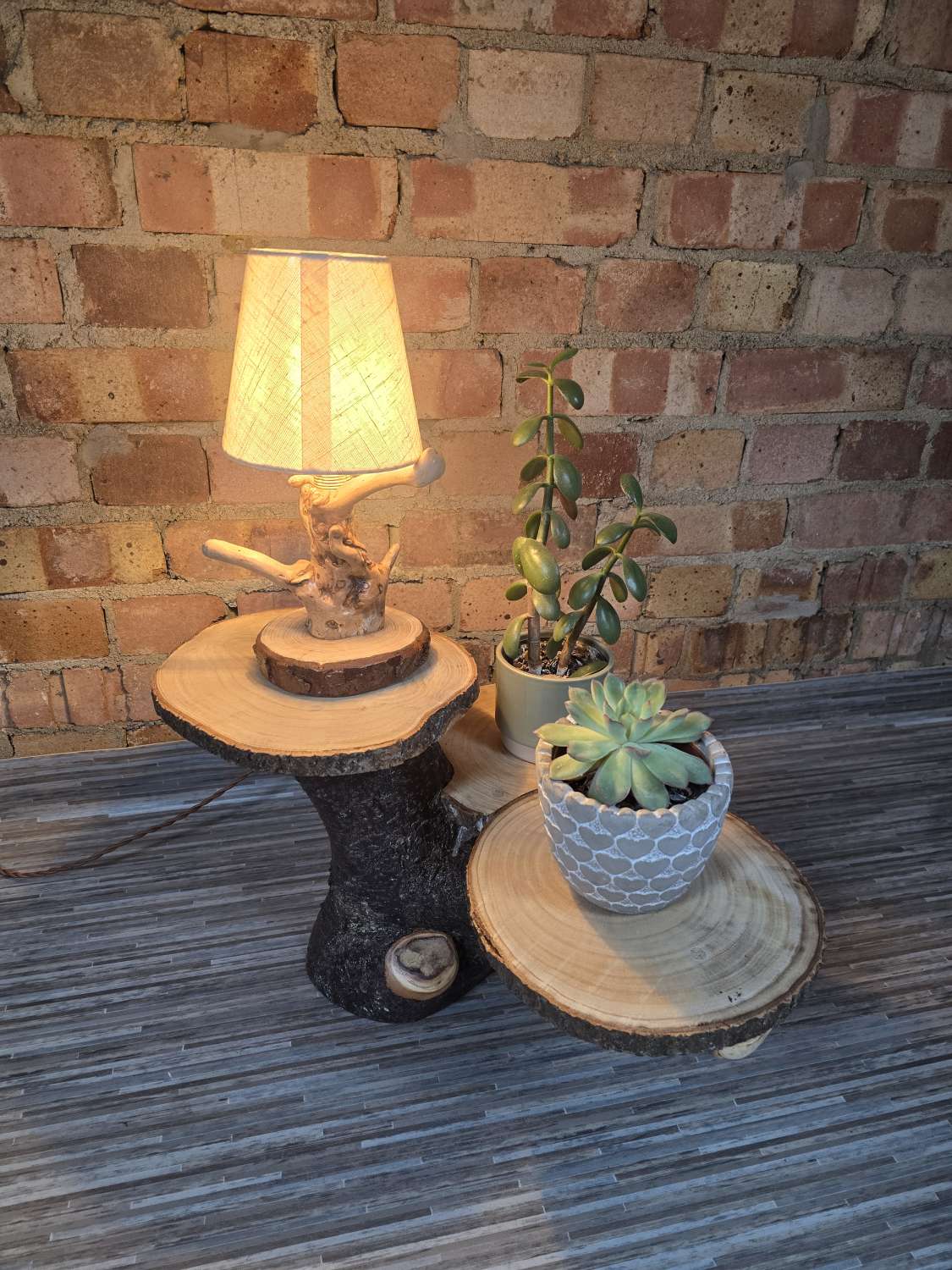 Rustic Handmade Wooden bedside / Table lamp Rustic Handmade Wooden bedside / Table lamp