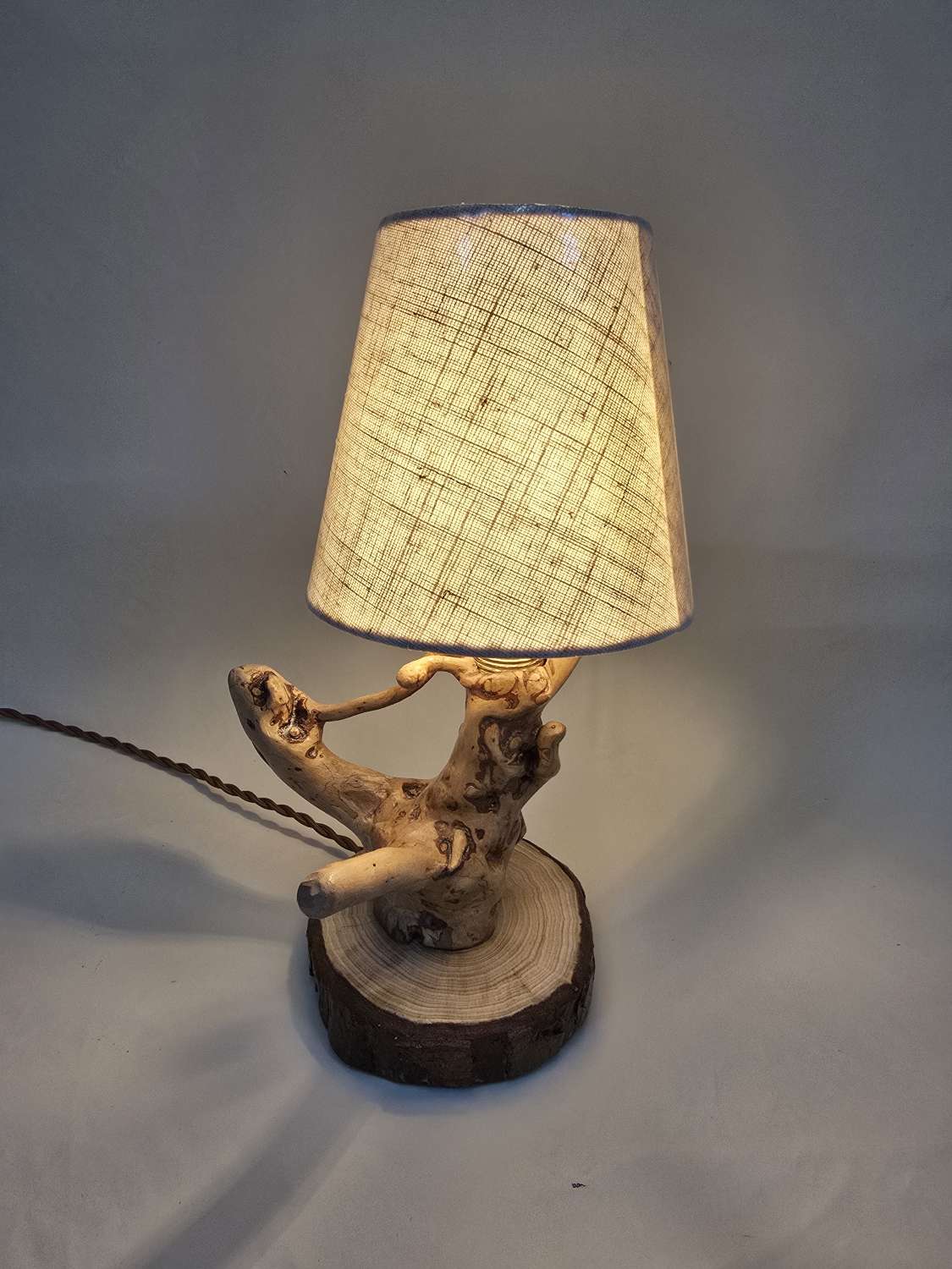 Rustic Handmade Wooden bedside / Table lamp Rustic Handmade Wooden bedside / Table lamp