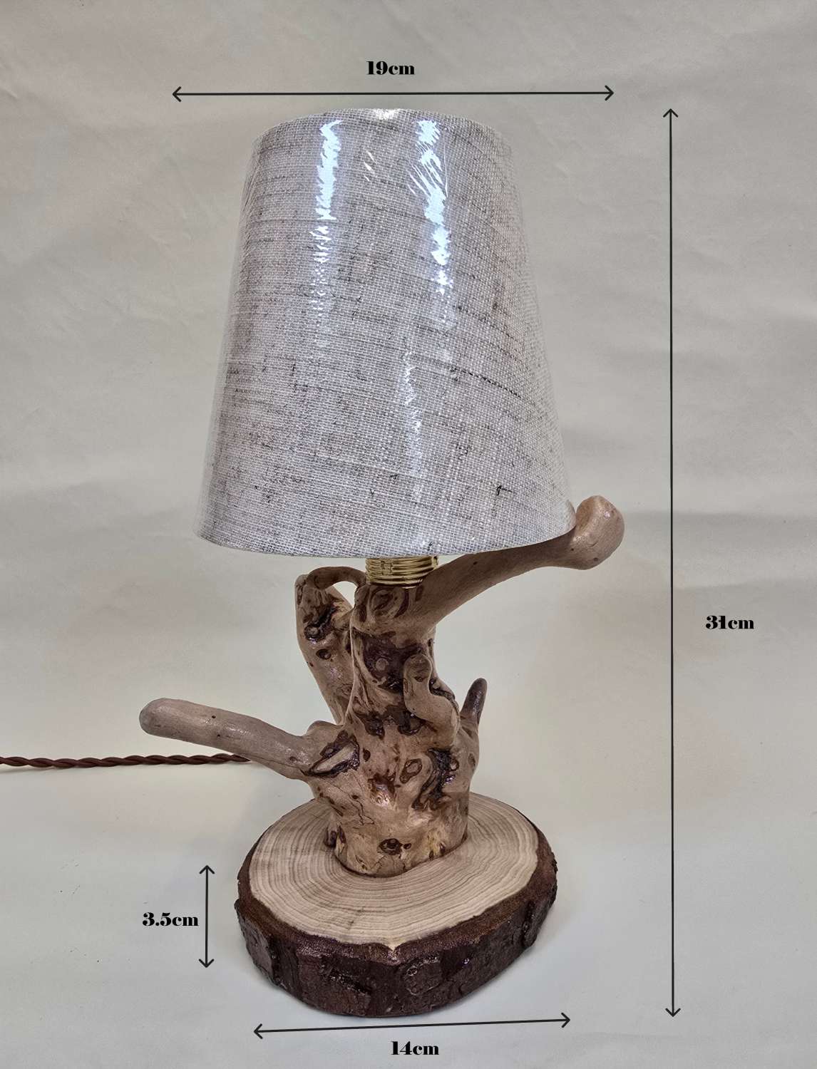 Rustic Handmade Wooden bedside / Table lamp Rustic Handmade Wooden bedside / Table lamp