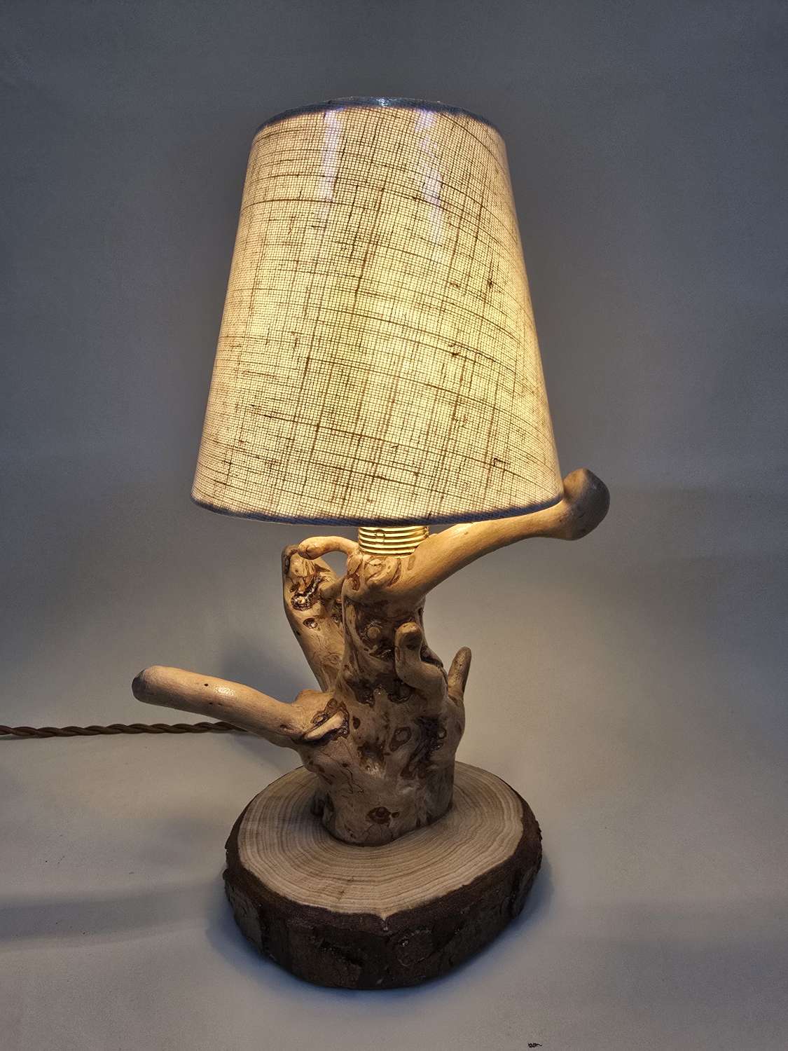 Rustic Handmade Wooden bedside / Table lamp Rustic Handmade Wooden bedside / Table lamp