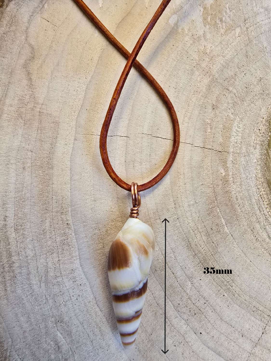 Copper Wrapped Shell Pendant/Necklace -Indiv.priced Copper Wrapped Shell Pendant/Necklace -Indiv.priced