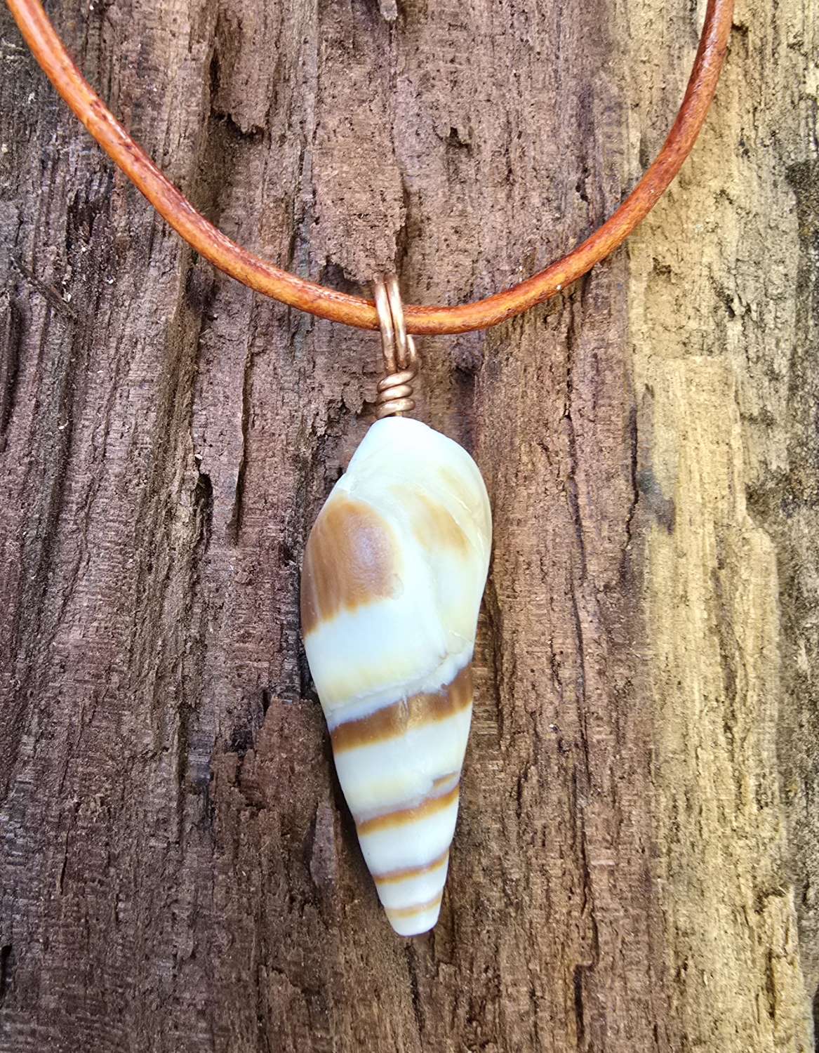 Copper Wrapped Shell Pendant/Necklace -Indiv.priced Copper Wrapped Shell Pendant/Necklace -Indiv.priced