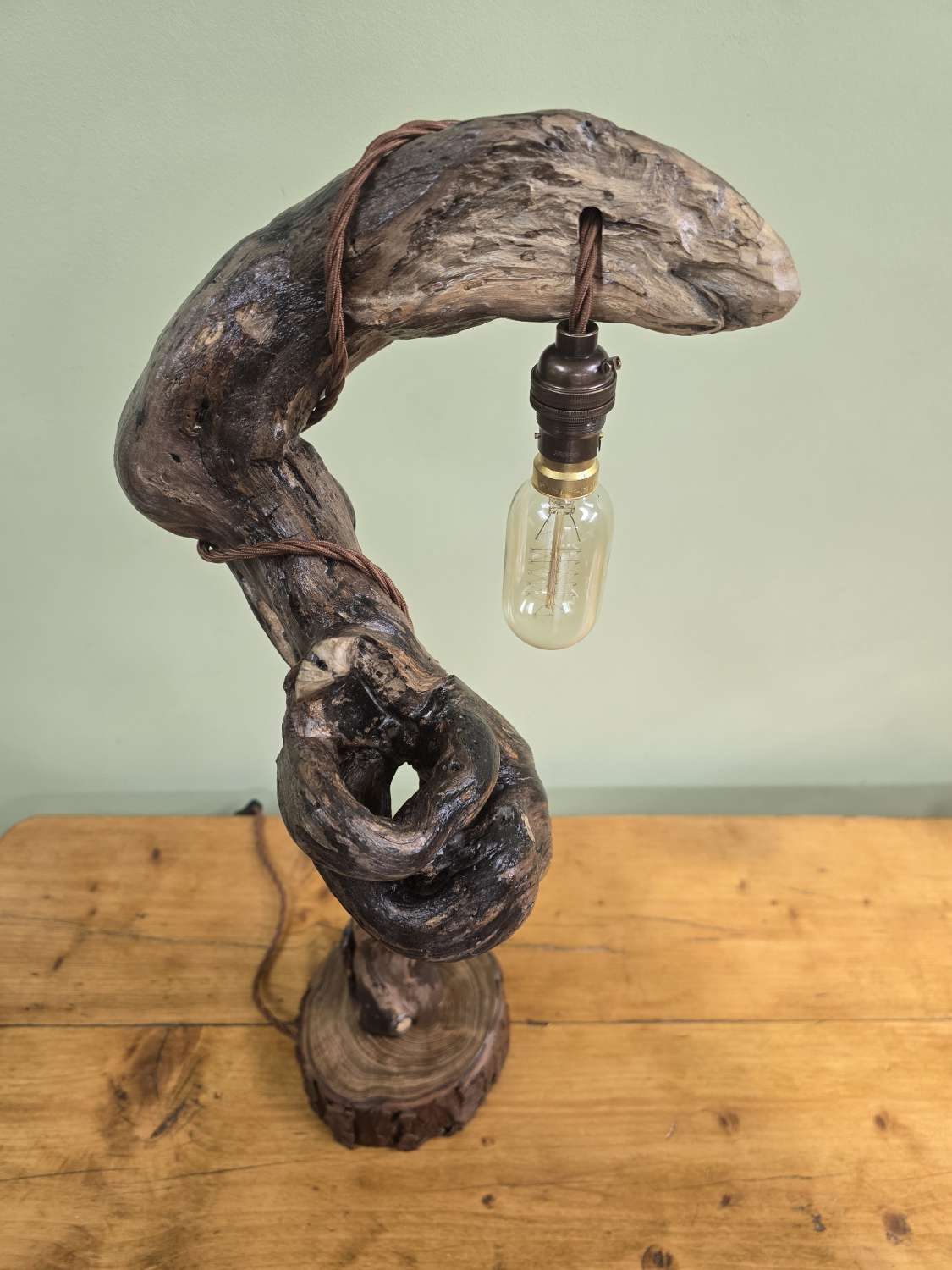 Rustic hand made Table / Bedside Lamp Rustic hand made Table / Bedside Lamp