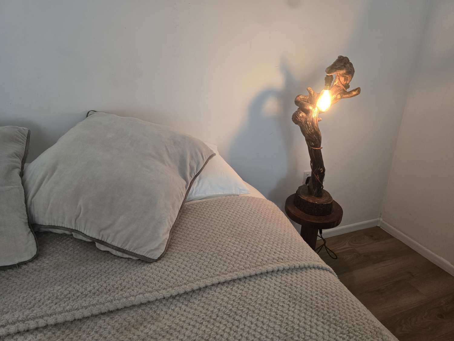 Rustic hand made Table / Bedside Lamp Rustic hand made Table / Bedside Lamp