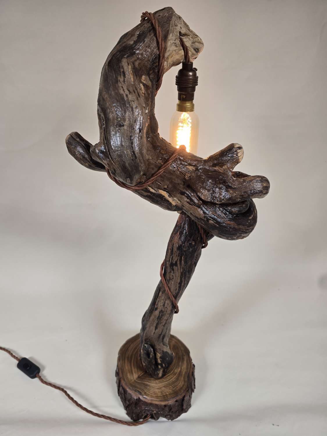 Rustic hand made Table / Bedside Lamp Rustic hand made Table / Bedside Lamp