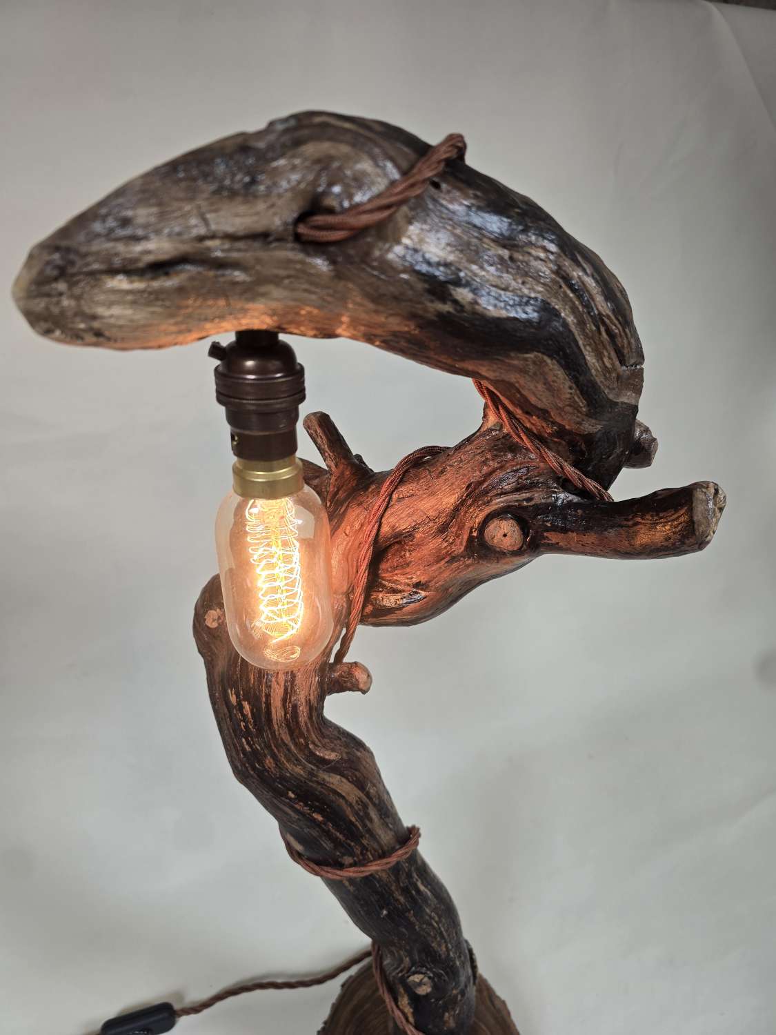 Rustic hand made Table / Bedside Lamp Rustic hand made Table / Bedside Lamp