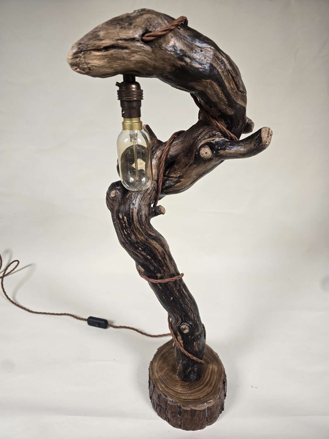 Rustic hand made Table / Bedside Lamp Rustic hand made Table / Bedside Lamp