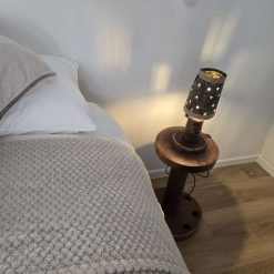 Rustic bedside or table lamp