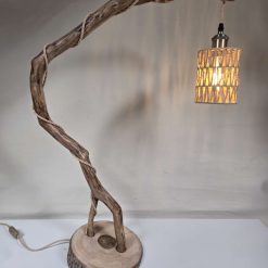 Natural rustic table lamp or bedside lamp 1