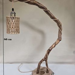 Natural rustic table lamp or bedside lamp 2