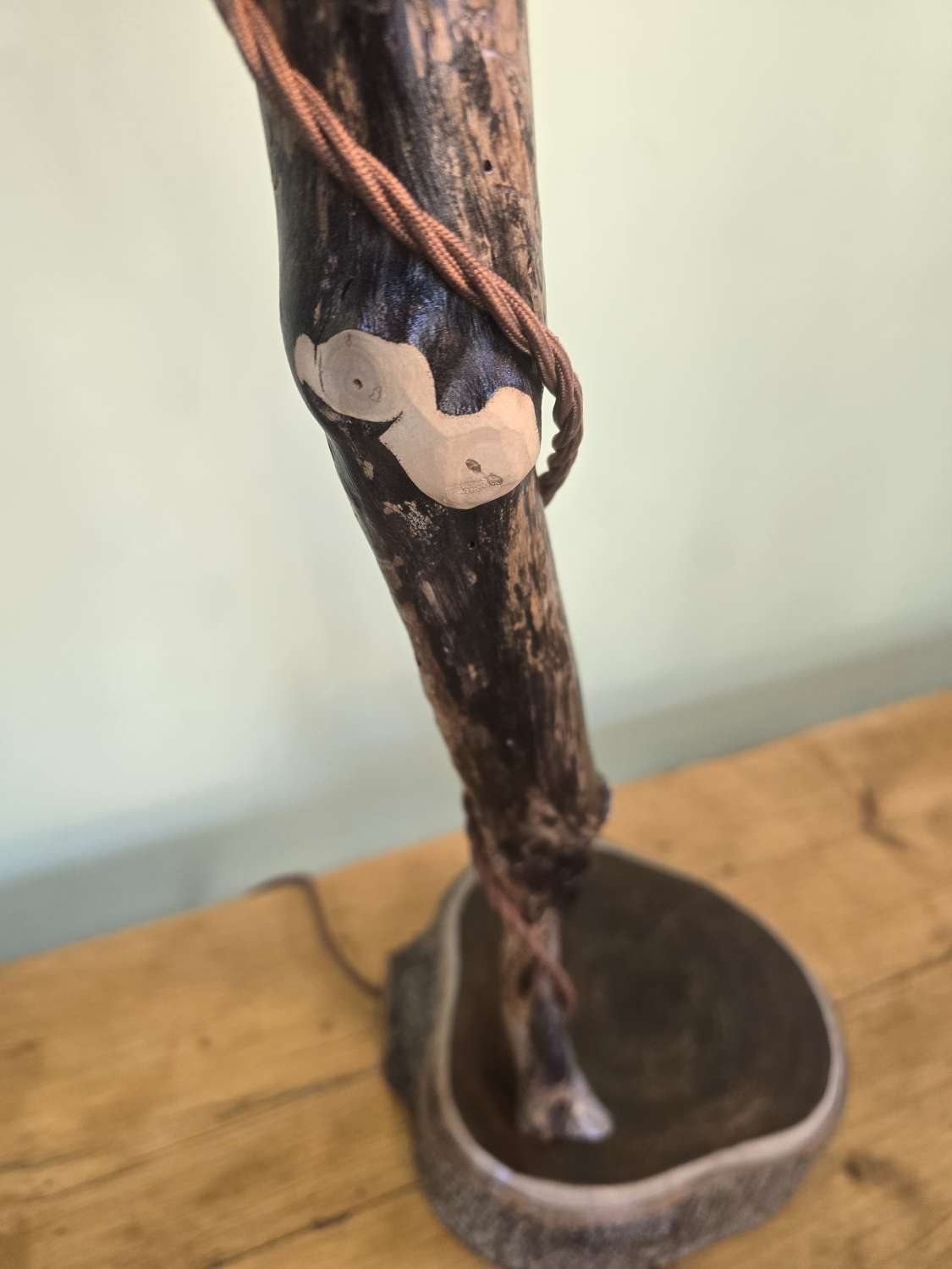 Rustic curved wooden lamp Rustic curved wooden lamp