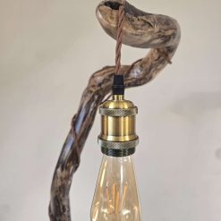 Rustic curved wooden lamp 2 Rustic curved wooden lamp 2