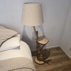 Rustic bedside table and lamp combination 3 Rustic bedside table and lamp combination 3