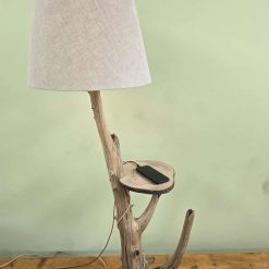 Rustic bedside table and lamp combination 7 Rustic bedside table and lamp combination 7