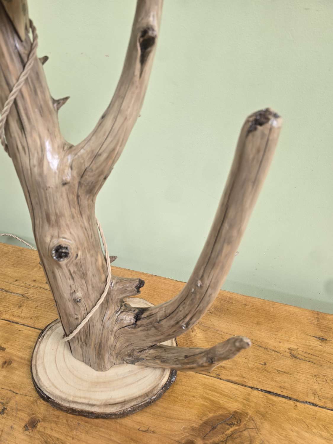 Rustic bedside table and lamp combination Rustic bedside table and lamp combination