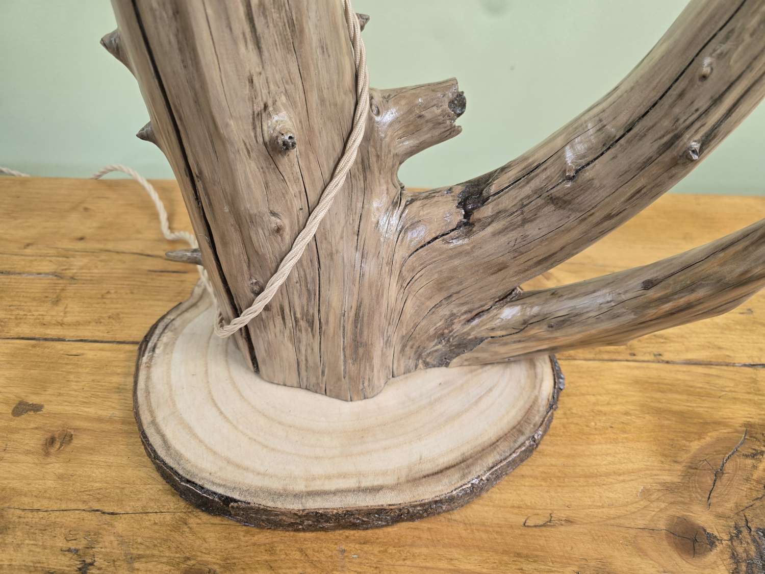 Rustic bedside table and lamp combination Rustic bedside table and lamp combination