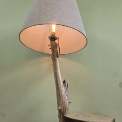 Rustic bedside table and lamp combination 1 Rustic bedside table and lamp combination 1