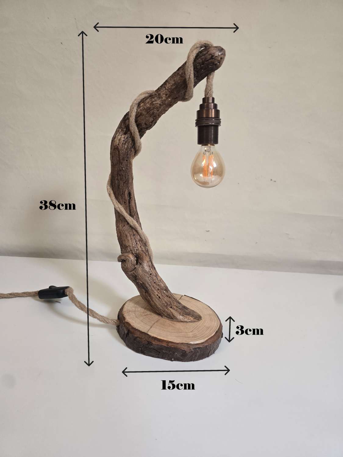 Rustic Bedside or Desk lamp Rustic Bedside or Desk lamp