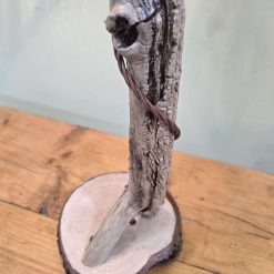 Rustic homemade wooden table lamp 9