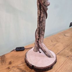 Rustic homemade wooden table lamp 10