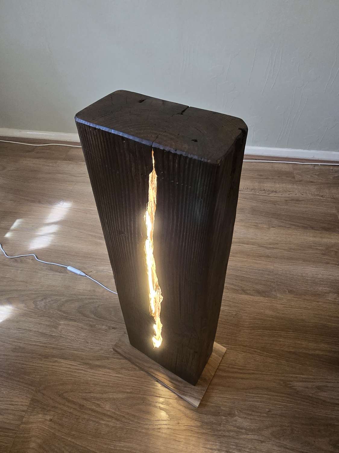 Reclaimed Railway Sleeper Floor Lamp Reclaimed Railway Sleeper Floor Lamp