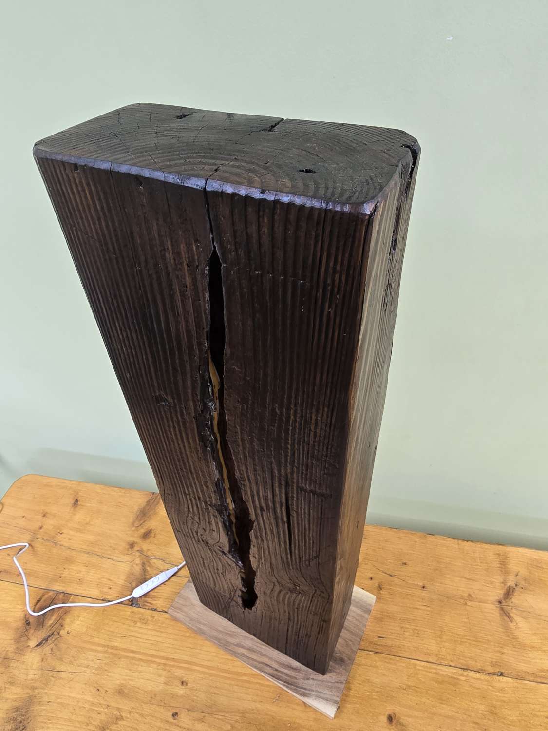 Reclaimed Railway Sleeper Floor Lamp Reclaimed Railway Sleeper Floor Lamp