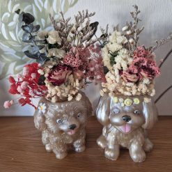 Pair of dog planters