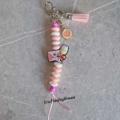 Love and wine keyring