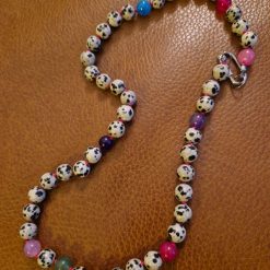 Handmade Dalmation Jasper beaded necklace