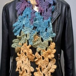 Crochet Angora-Style Flower Scarf 2 Crochet Angora-Style Flower Scarf 2