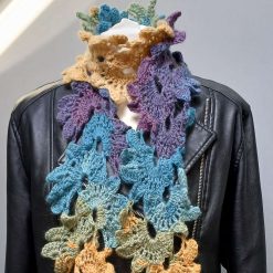 Crochet Angora-Style Flower Scarf
